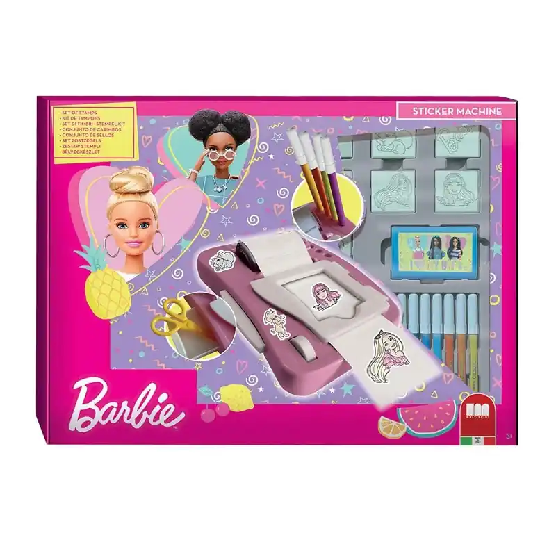 Multiprint Barbie Macchina degli Stickers con Color e Timbri