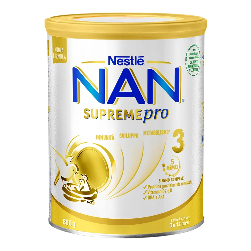 Nestlé nan supremepro 3, da 12 mesi. latte di crescita in polvere, latta da 800g - Bimbostore